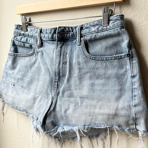 Alexander Wang denim bite in Bleach Blue shorts Sz 28 - Picture 8 of 14
